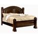 Eastern King Bed with Paneled Details and Camelback Headboard, Brown