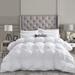 Luxurious All-Season Goose Down Feather Fiber Comforter Queen Size Duvet Insert, Pinch Pleat, 100% Egyptian Cotton Cover