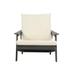 Outdoor Loveseat, Sofa Chair With Cushion, Armrests, Stainless Steel Hardware, Light Weight HIPS Frames Wood Grain Garden Sofa