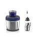 Electric Food Processor,Meat Grinder with Garlic Peeler,Vegetable Fruit Chopper with 3 Stainless Steel Bowls,Blue