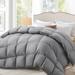 Fluffy Down Comforter Cal King Size, All Season Duvet Insert, Ultra-Soft Cotton Shell,680 Fill Power, Medium Warmth with Tabs