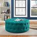 Copper Grove Harrison Blue Amour Fabric Ottoman