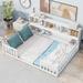 Kid-Friendly Design Full Size Bed Kids Bed Wooden Bed Floor Bed with Safety Guardrails