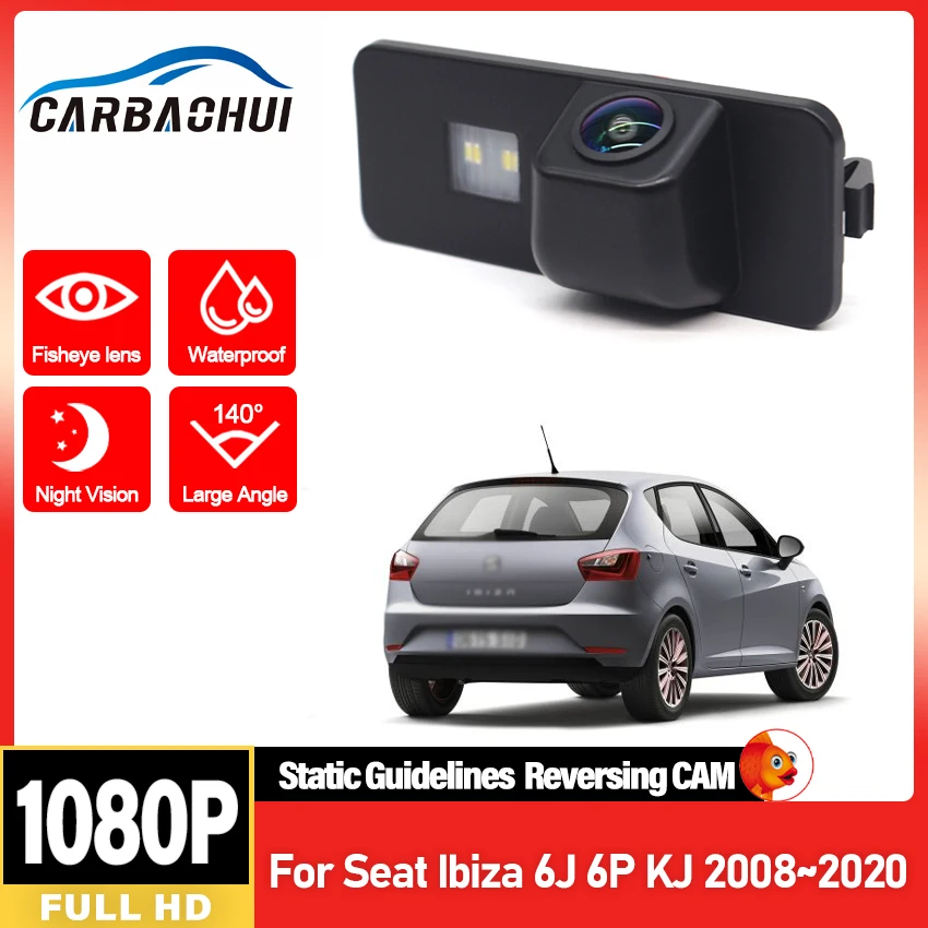 FishEye Fahrzeug Rückansicht Kamera Für Seat Ibiza 6J 6P KJ 2008 ~ 2016 2017 2018 2019 2020 HD Nachtsicht 1080P Reverse Kamera Image