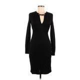 Halston Heritage Casual Dress - Sweater Dress: Black Dresses - Women's Size 2