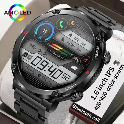 Lige männer smart watch bluetooth anruf uhr sport fitness tracker armbanduhr ip68 wasserdicht 600 mah batterie smartwatch mann 2024