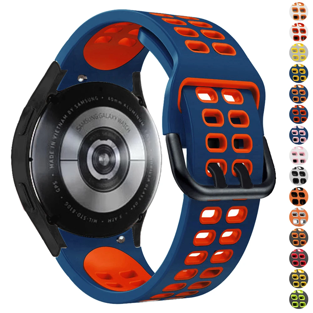Silikonarmband für Samsung Galaxy Watch 4 5 6 40 mm 44 mm Pro 45 mm Sport atmungsaktives Armband für Watch 6 4 Classic 47 mm 43 mm 46 mm Image