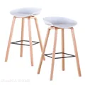 2Pcs/Set Lounge High Chairs Modern Bar Chair Wooden Beech Wood Legs Bar Stools Chairs Home Office