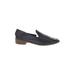 Lucky Brand Flats: Loafers Stacked Heel Work Black Solid Shoes - Women's Size 7 - Almond Toe
