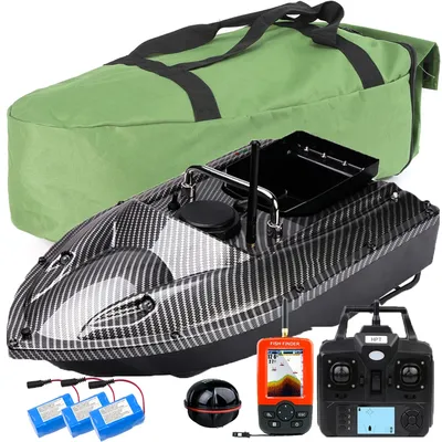 VERY100 500M Wireless GPS Fishing Bait Boat Hook/Bait post 2 Hoppers,LCD GPS Sonar Fishfinders,Handbag,Batteries for Angling