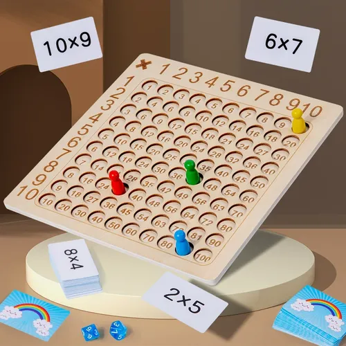 99 Multi pli kation Brettspiel Holz Montessori lernen Lernspiel zeug Mathematik zählen hundert