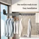 Retractable Clothes Drying Rack Wall Mount Suction Cup Drying Rack No Punching Laundry Drying Rack