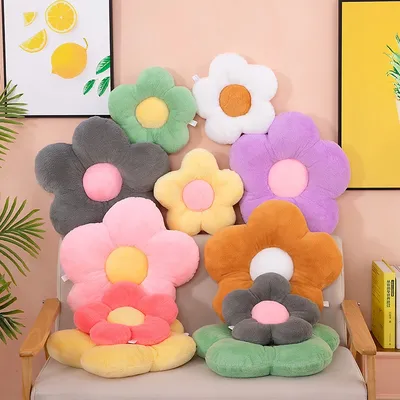 Blume Plüsch Wurf Kissen Weiche Pflanze Stuhl Kissen Wohnzimmer Schlafzimmer Hause Dekorative Kissen Image