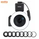 Godox RING72 Macro LED Ring Light CRI 96+ 5600K + 8 Lens Adapter Rings for Canon Nikon DSLR Camera