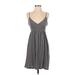 Old Navy Casual Dress - A-Line: Gray Solid Dresses - Women's Size Small