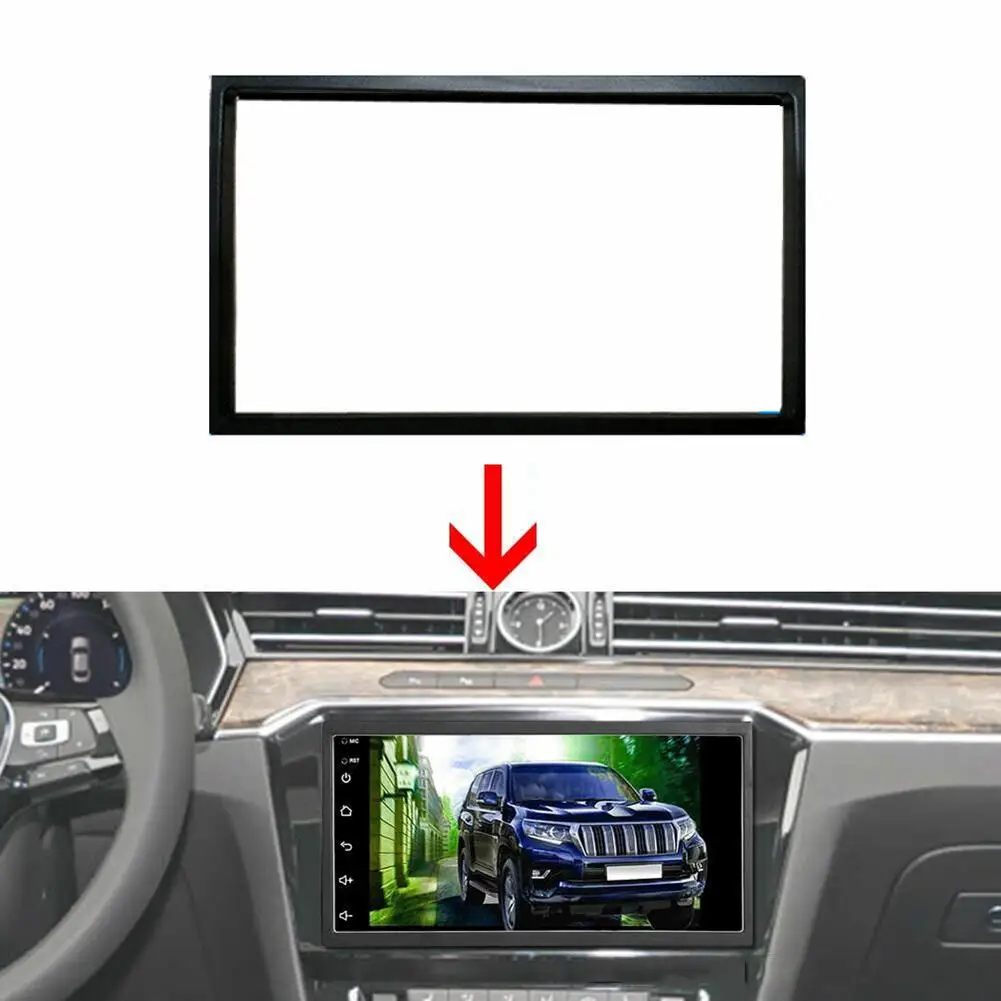 Universal Auto Stereo Radio Panel 2Din Rahmen Surround Panel Für 7 Zoll Großen Bildschirm Auto Audio Dashboard Zubehör Image