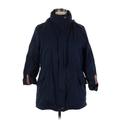 db established 1962 Jacket: Mid-Length Blue Print Jackets & Outerwear - Women's Size X-Large