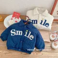 Abbigliamento invernale per bambini neonati maschi Smile Jacket cappotti bambini vestiti di cotone