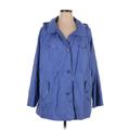 Dennis by Dennis Basso Jacket: Blue Jackets & Outerwear - Women's Size 1X