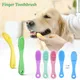 Soft Pet Finger Toothbrush Food Grade Silicone Brush for Dog Dental Care Cat Puppy Teeth Pet