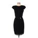 Chetta B Casual Dress - Sheath: Black Jacquard Dresses - Women's Size 4