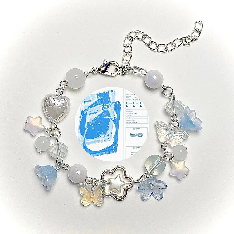 wave to earth inspired bracelet Y2K Jewelry Handmade