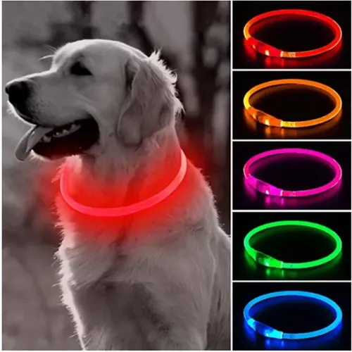 LED Licht Hunde halsband abnehmbare leuchtende USB-Aufladung leuchtende Leine für Hunde Hunde