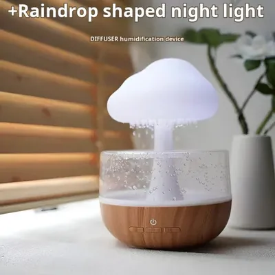 Smart Humidifier Mushroom Shape Colorful Raindrop Humidifier White Noise Humidifier for Sleeping