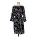 H&M Casual Dress - Wrap: Black Baroque Print Dresses - Women's Size 12