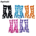 5pairs/lot Fashion Children Kids Baby Toys Doll Accessories High Heel Boots Shoes For Monster High