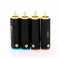 4pcs Gold-plated HIFI rame RCA Plug Hi-end di Auto-bloccaggio A/V Connettore Per audio fai da te