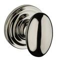 Baldwin Ellipse Passage Door Knob w/ Traditional Round Rose in Gray | 11.2 H x 5.9 W x 3.7 D in | Wayfair 9BR3522-167