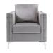 Club Chair - Mercer41 Modern Velvet Armchair Tufted Button Accent Chair Club Chair w/ Steel Legs For Living Room Bedroom Fabric | Wayfair