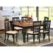 Darby Home Co Bellanger 7 - Piece Butterfly Leaf Solid Wood Dining Set Wood/Upholstered in Black | Wayfair DABY5570 39638884