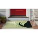 White 36 x 24 x 0.375 in Area Rug - DBK Transitional Rugs Frontporch Woof Indoor/Outdoor Rug Green 1'8" X 2'6" | 36 H x 24 W x 0.375 D in | Wayfair