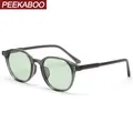 Peekaboo-Lunettes de soleil rondes pour hommes et femmes verres polarisés vert bleu UV400 style