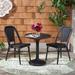 Safavieh Kira Round 2 - Person 25.5" Long Bistro Set Wicker/Rattan in Black | 25.5 W x 25.5 D in | Outdoor Furniture | Wayfair PAT4013A-PAT4017A