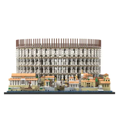 Gobricks MOC-Colisée romain Louvre Museum Micro Model World Architecture Briques de