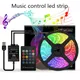 Bande lumineuse RGB LED USB 5V ruban de musique rétro-éclairage TV pour fête éclairage de fond