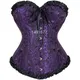 Sapubonva – Corset Sexy grande taille pour femmes bustier surbuste à fleurs vêtements gothiques en