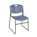 Regency Zeng Ultra Compact Metal Frame Armless Stackable Chair Plastic/Acrylic/Metal | 31 H x 22 W x 17 D in | Wayfair 4400BE