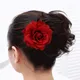 Pince à cheveux style bohémien fausse fleur Rose rouge pour femmes accessoires de plage à la