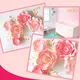 Fleurs en papier pour décoration murale rose pour fête prénatale Table Dessert arrière-plan