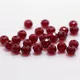 Isywaka-Perles en Verre Clip pour Bijoux de Direction Couleur Rouge Foncé 4x6mm 50 Pièces
