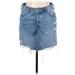 Old Navy Denim Mini Skirt Mini: Blue Print Bottoms - Women's Size 14