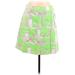 Lilly Pulitzer Casual Skirt: Green Graphic Bottoms - Women's Size 10