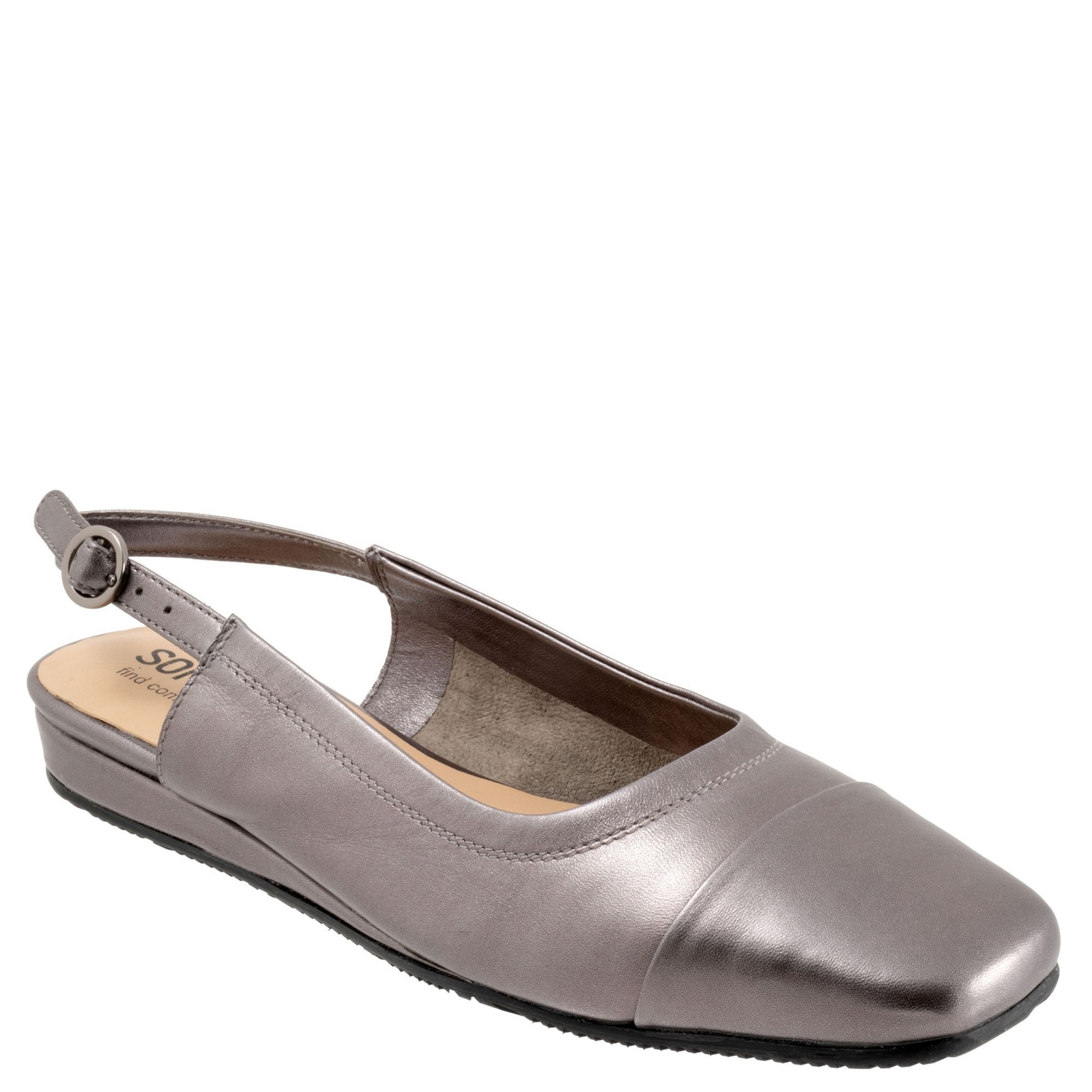 Softwalk Vittoria - Womens 9 Metallic,Pewter Slip On Medium