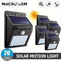 1/2/4pcs 20 Led Solar Security Lights, Motion Sensor, Waterproof Solar Sensor Wall Lights With 120°wide Angle For Outdoor Yard Garage Driveways Patio Deck