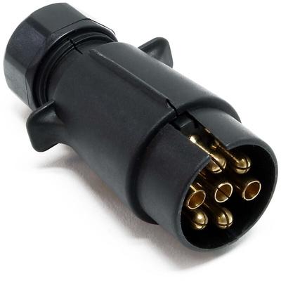 Anhänger Stecker 7-polig 12V, Kunststoff Adapter für pkw Anhänger, Anhängerkupplung Steckanschluss, Image