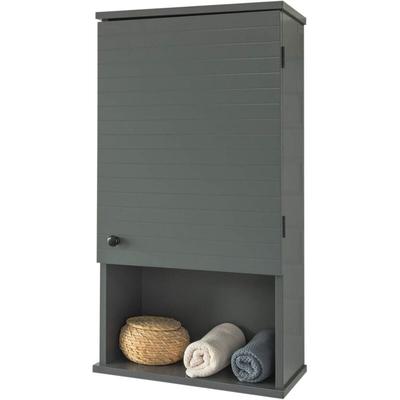 SoBuy BZR25-DG Hängeschrank mit Einer Tür und einem Fach Wandschrank Badhängeschrank Küchenschrank Image